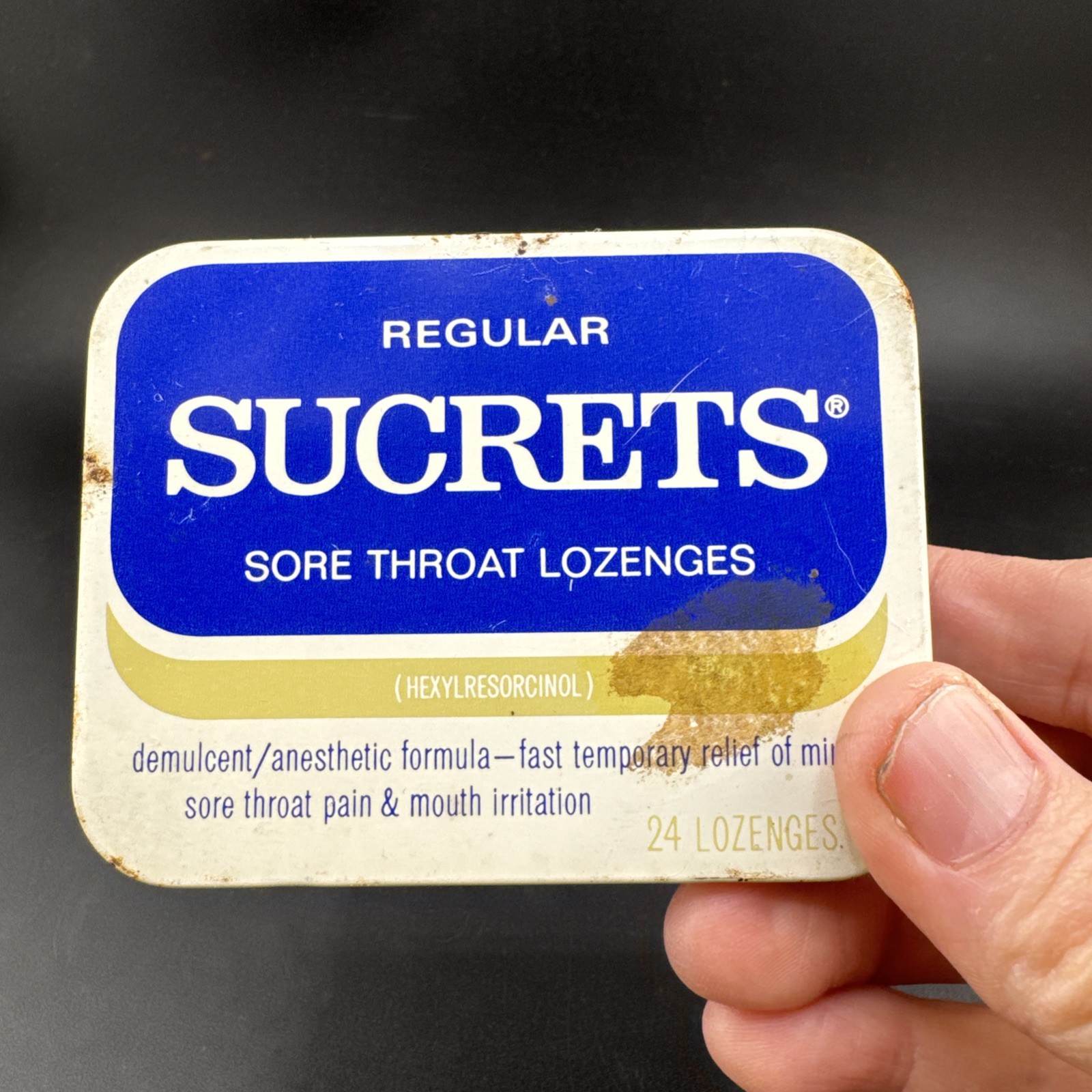 Vintage Sucrets Sore Throat Lozenge Tin