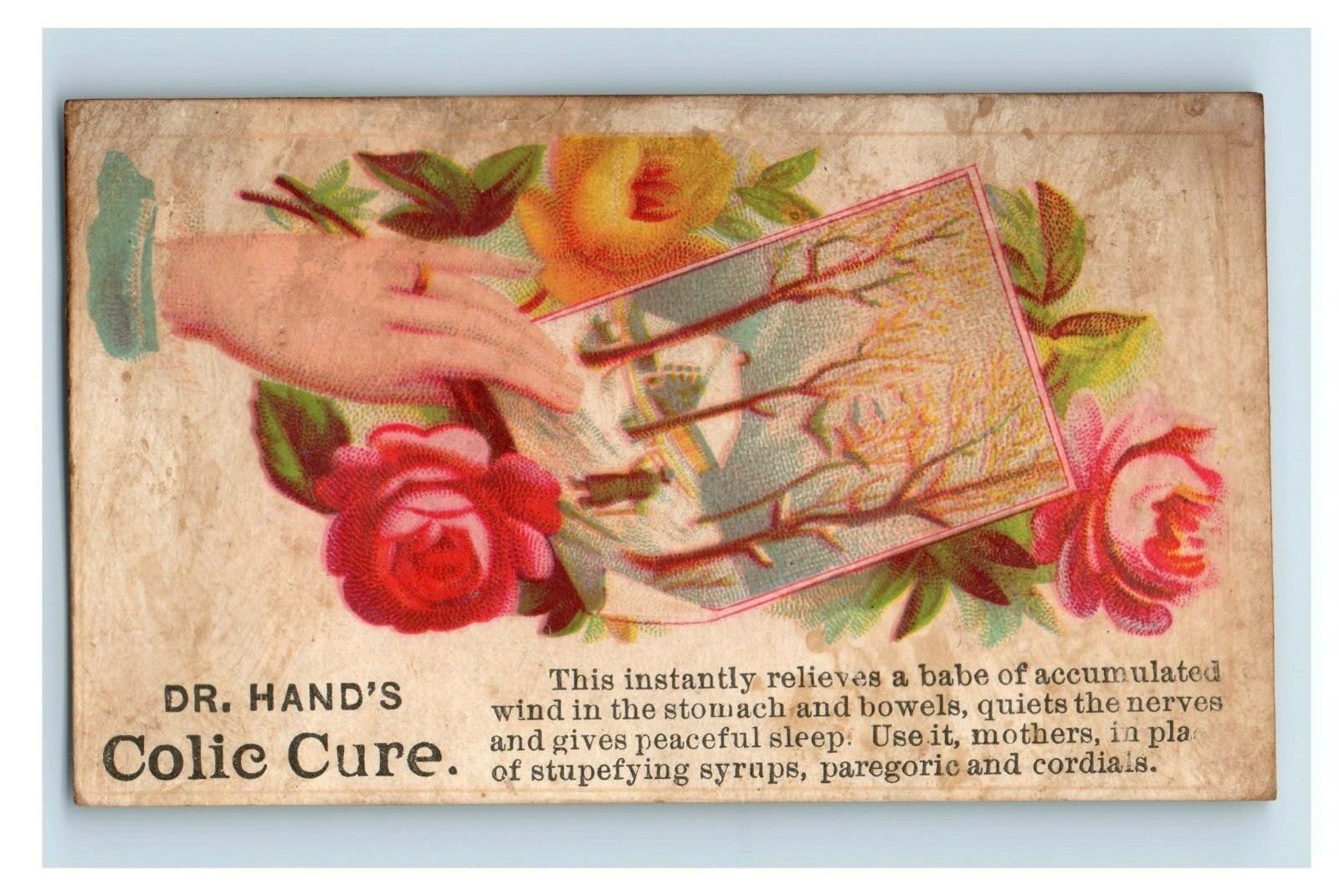 1870’s Dr. Hand’s Colic Cure Paregoric Opium Tincture Quack Medicine P181