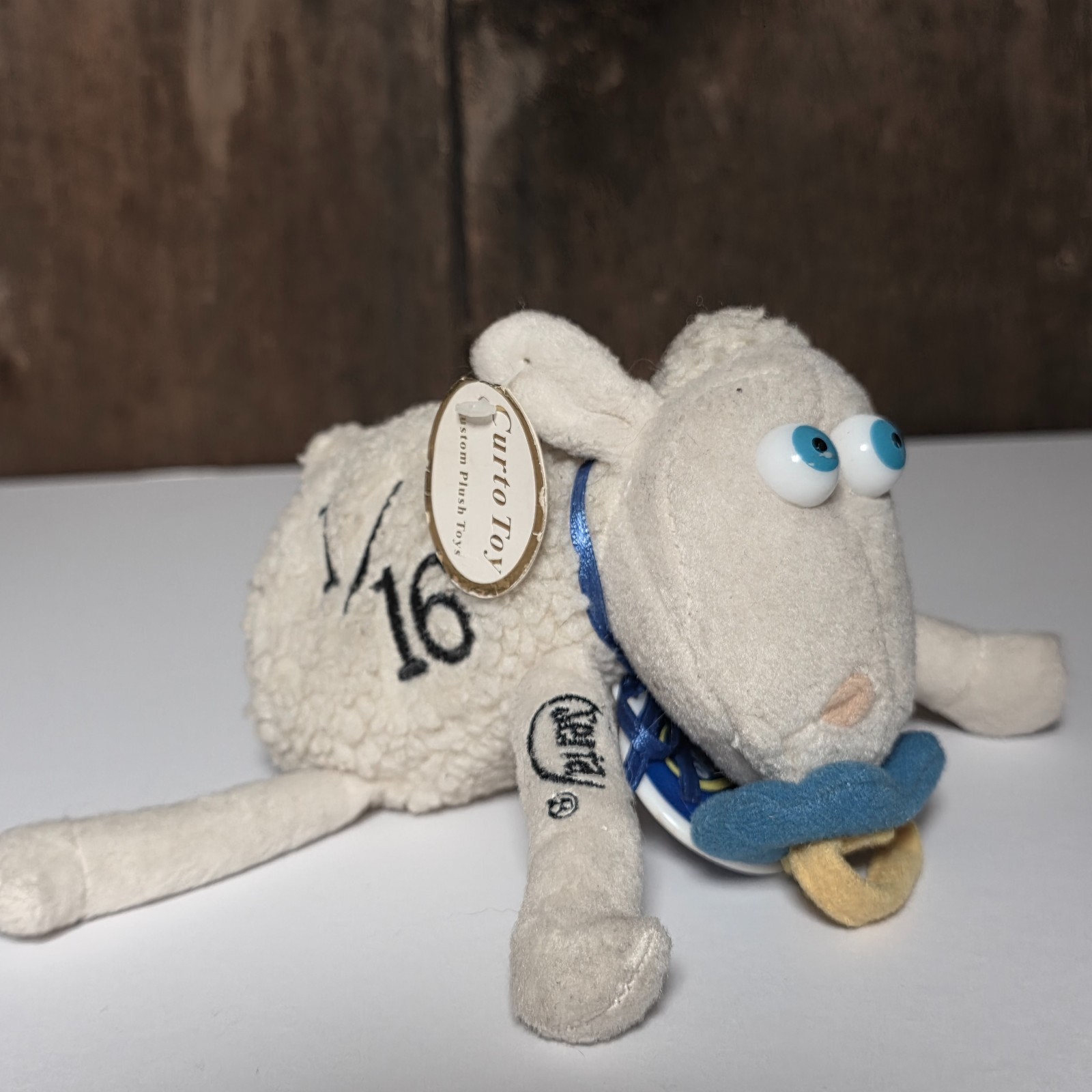 NWT RARE Number #1/16 Serta Sleep Baby Sheep Pacifier Plush 6” Curto