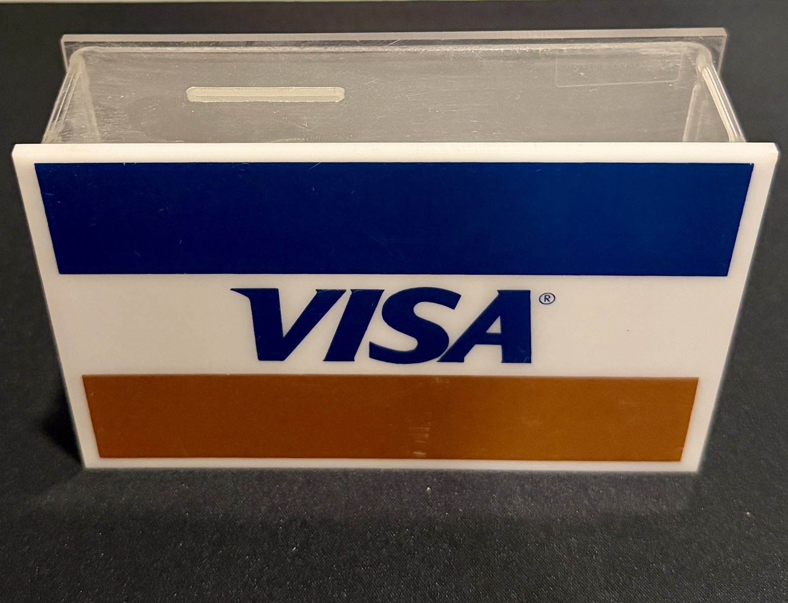 Vintage 70’s Visa Acrylic Piggy Bank Very Rare 1979