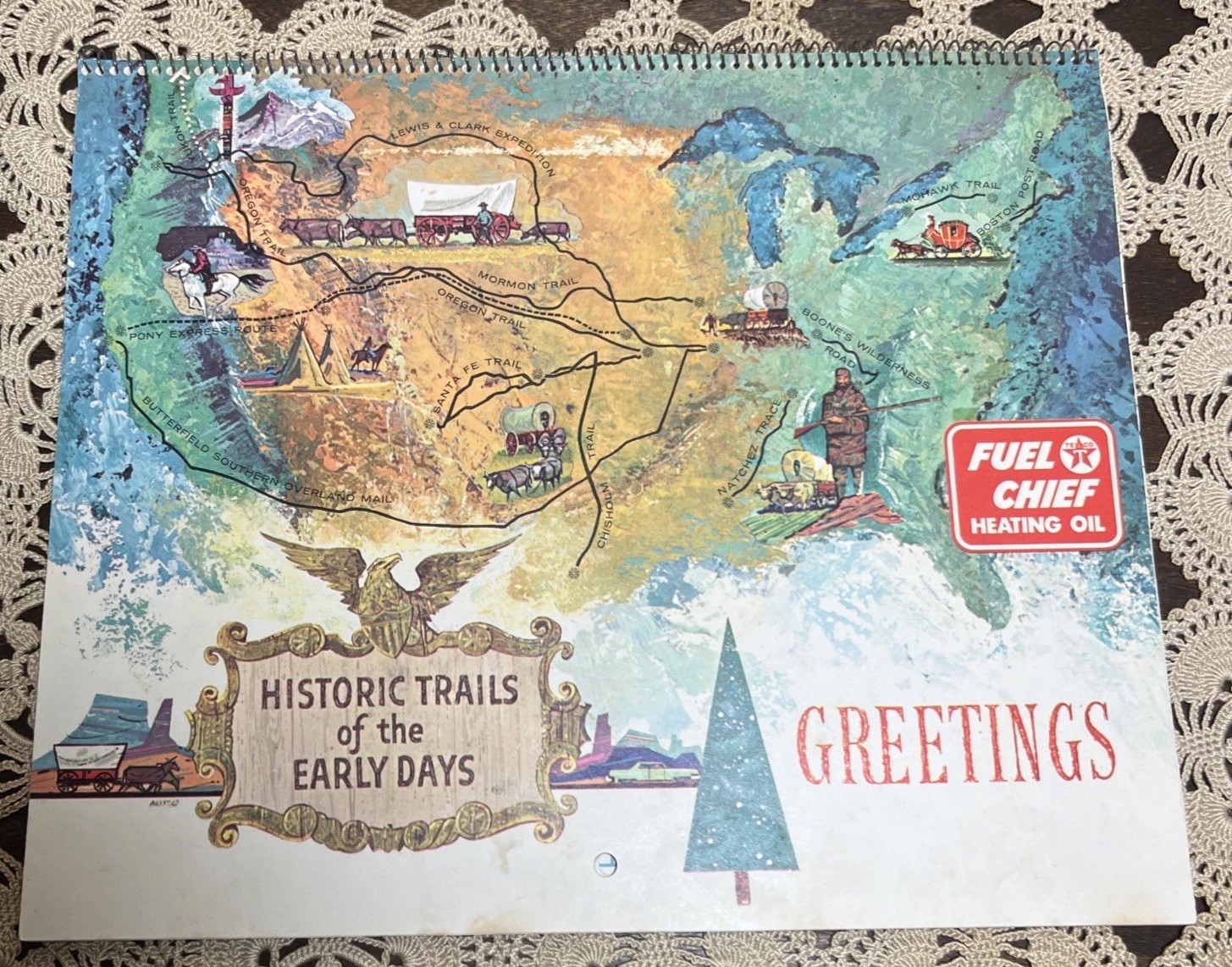 1965 Texaco Fuel Chief Heating Oil ADVERTISING WALL CALENDAR Unused