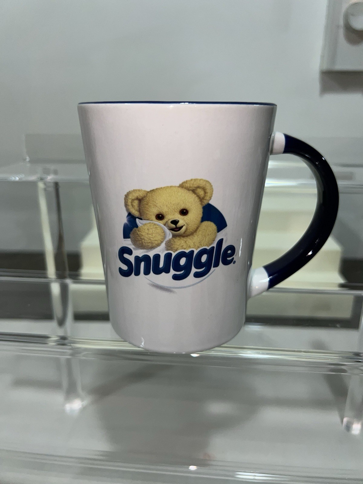 Snuggle Teddy Bear Mug Coffee Tea Fabric Softener Advertising Advertisement