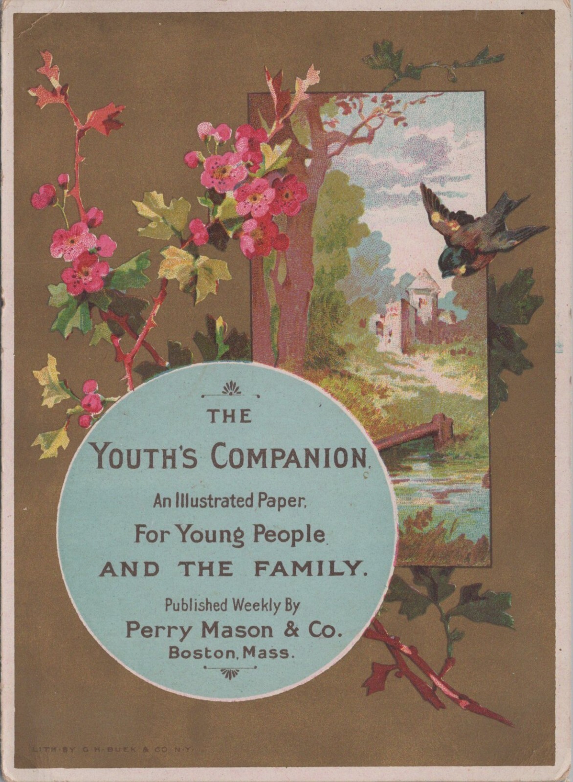 Youth’s Companion Perry Mason Boston MA 7 Reasons To Subscribe Bird Flower KPV2