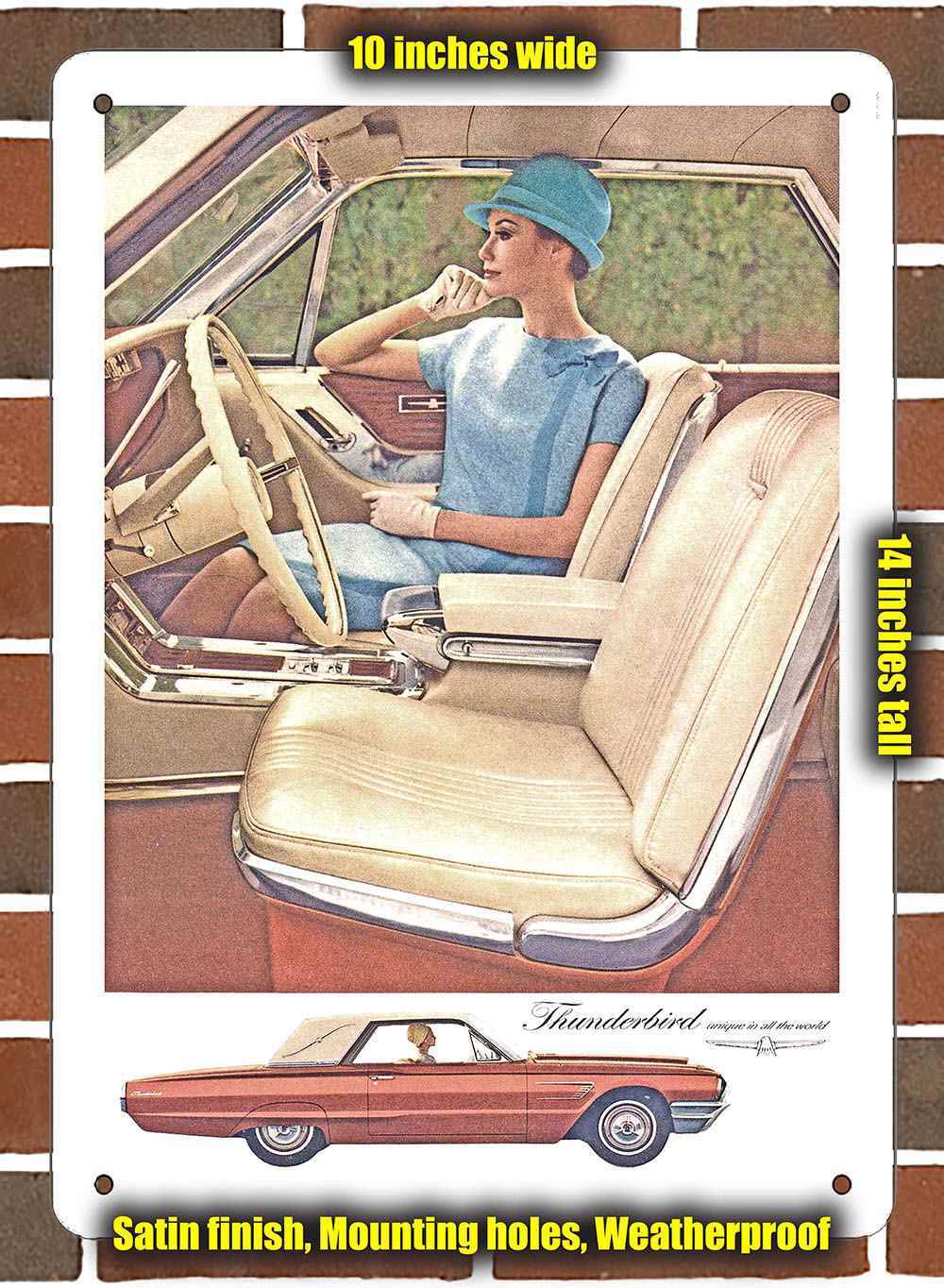 Metal Sign – 1965 Ford Thunderbird 3- 10×14 inches