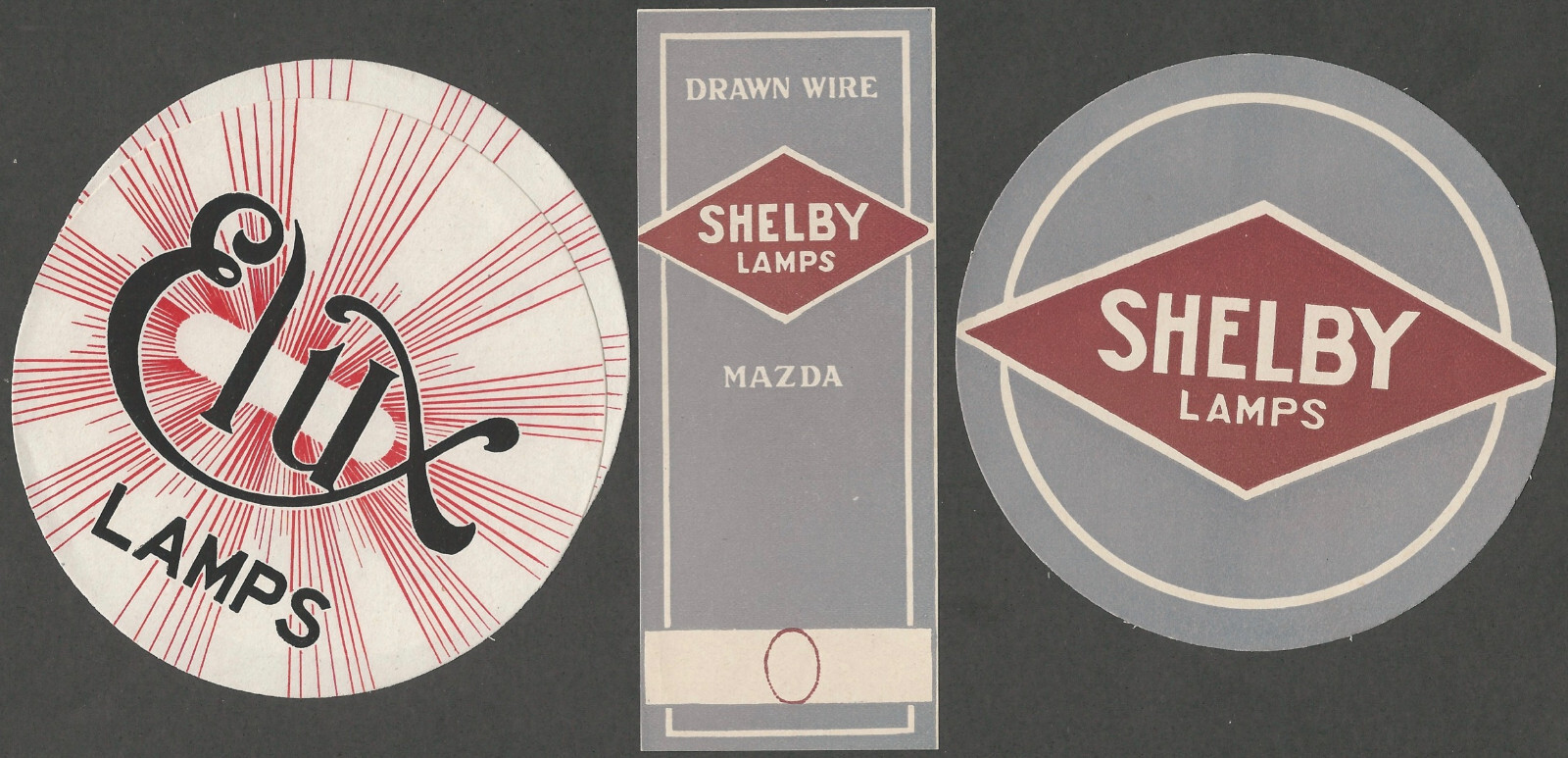 1920s General Electric Mazda Electric Light Bulb -Three Labels Vintage Lighting