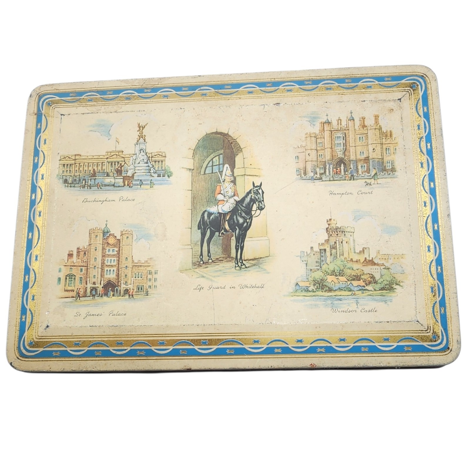 Vintage Edward Sharp & Sons LTD. Made In England Landmark Tin