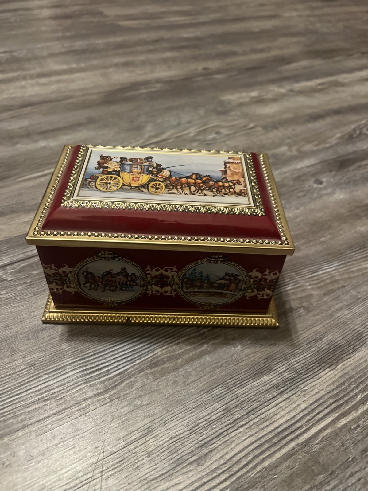 Vintage Klann Quality Biscuit Candy Metal Tin Hinged Lid Made Western Germany