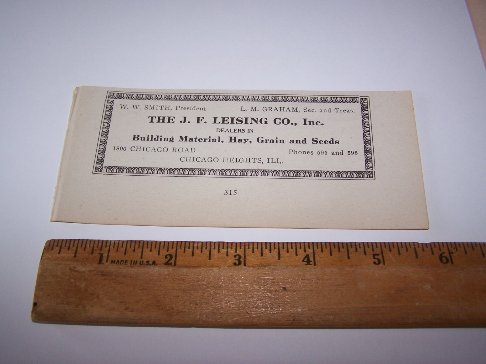 1918 THE J.F. LEISING CO Paper Ad CHICAGO HEIGHTS ILLINOIS Hay Grain Seeds