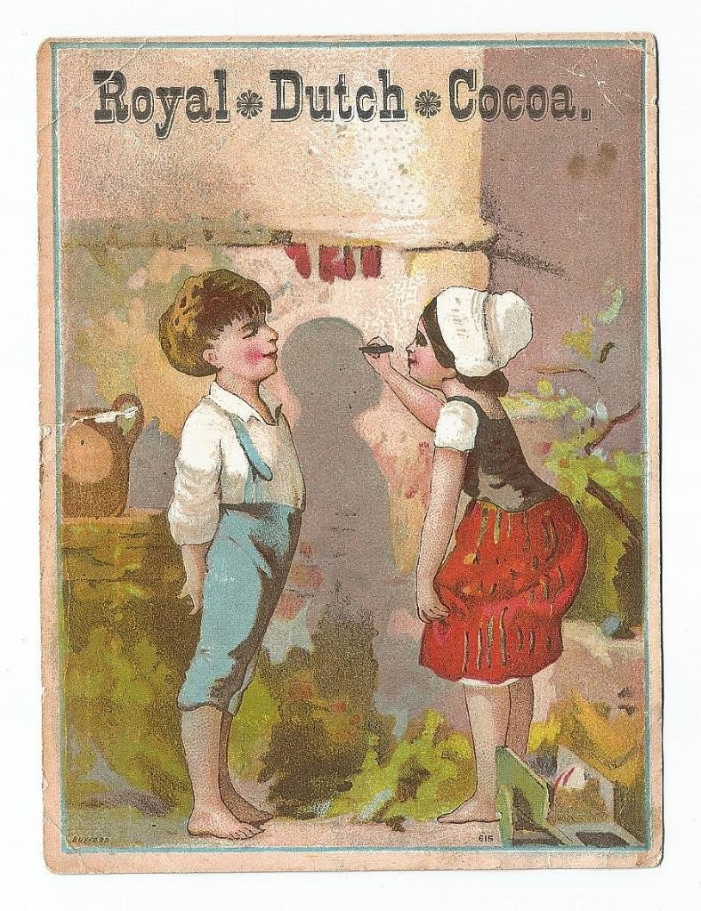Bensdorp’s Royal Dutch Cocoa From Amsterdam Holland Antique Victorian Trade Card