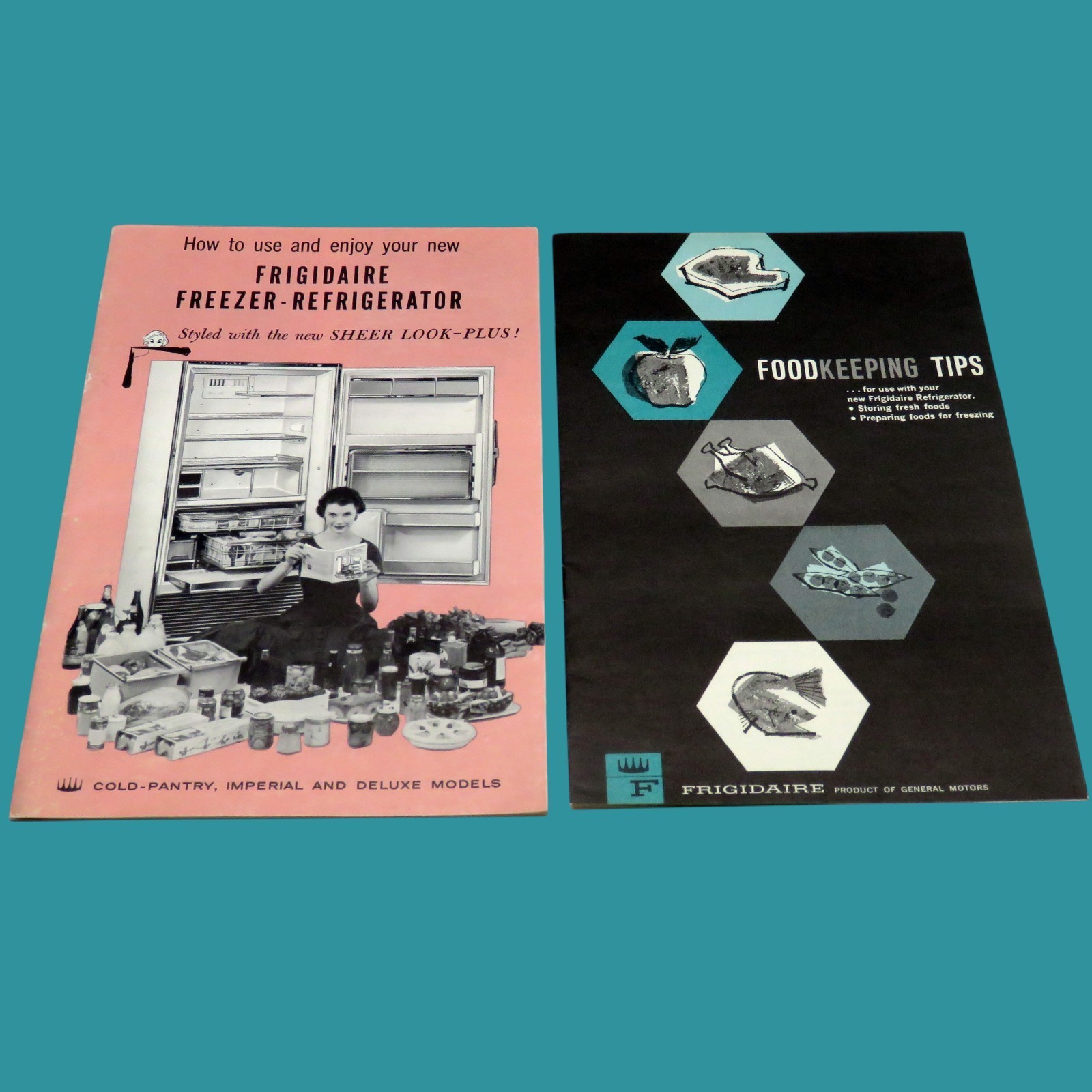 Vintage 1957 Frigidaire Freezer Refrigerator Manual & Food Keeping Tips Insert