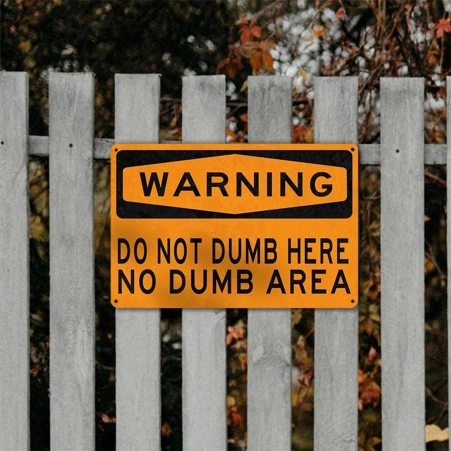WARNING ‘Do Not Dumb Here No Dumb Area’ Aluminum Metal Sign 8×12 Inch – Offic…