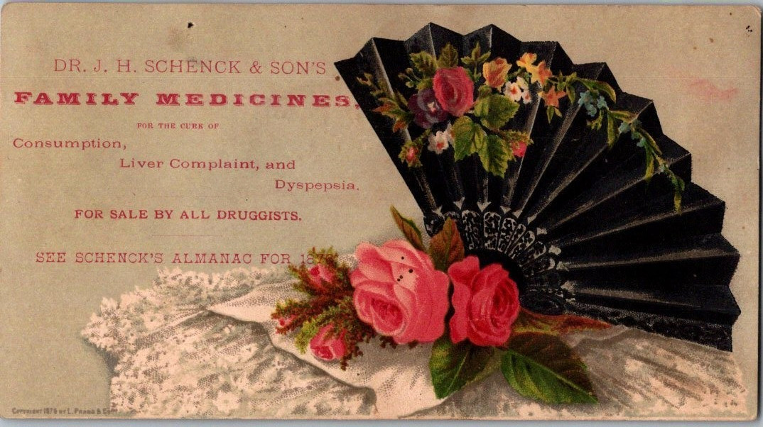 Victorian Trade Cards 1860 Dr. J. H. Schenck & Son’s Medicines, Philadelphia, PA
