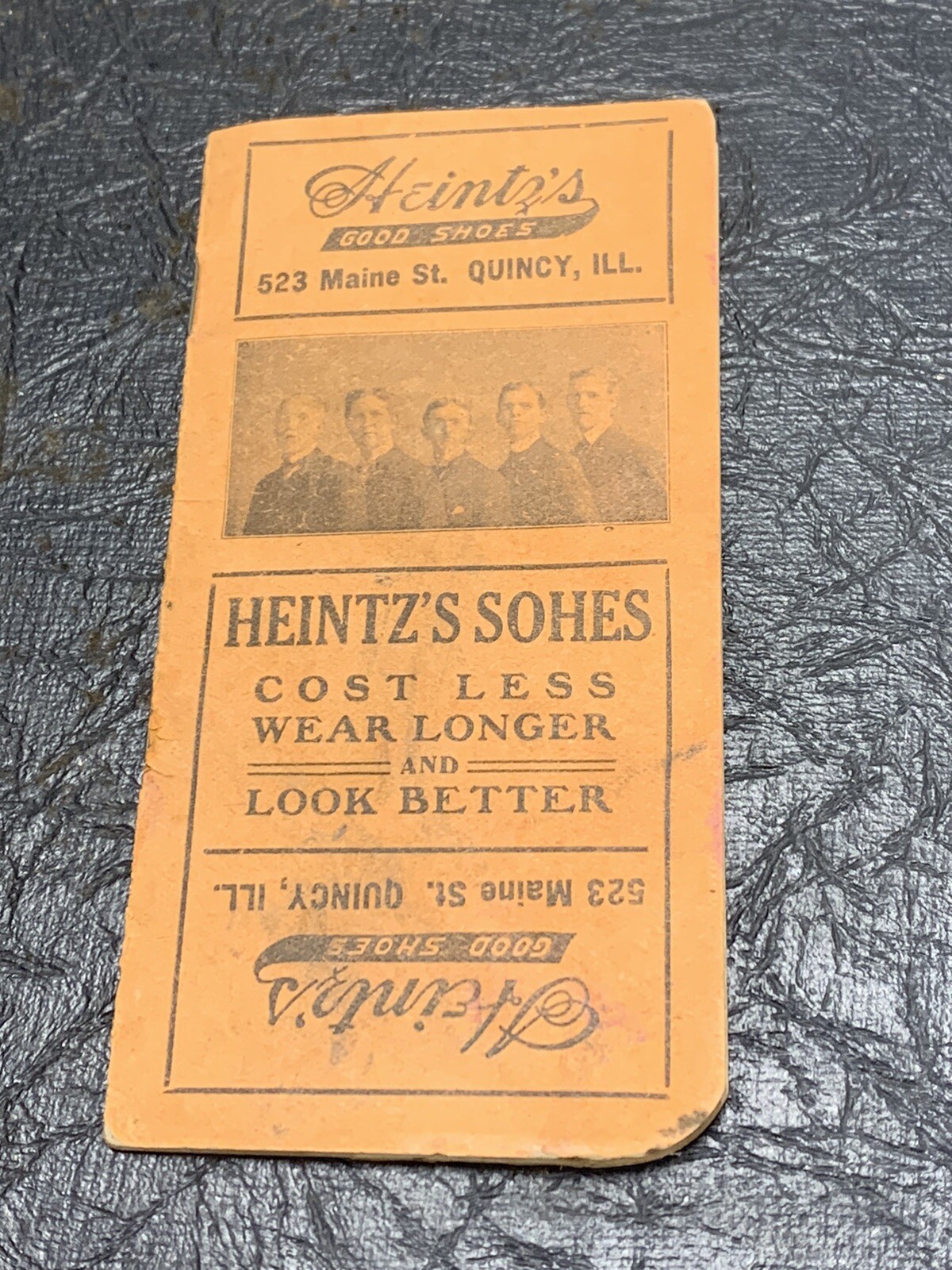Vintage Heintz’s Good Shoes Advertisement Notebook – Quincy, ILL (20B)