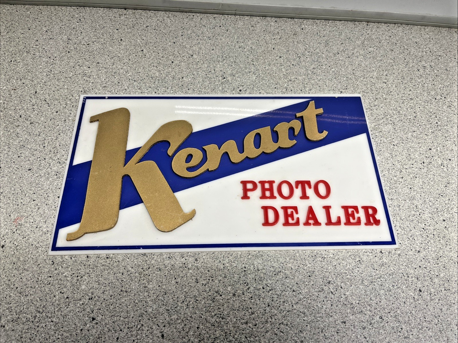 Vintage Kenart Photo Sign 16″x9″