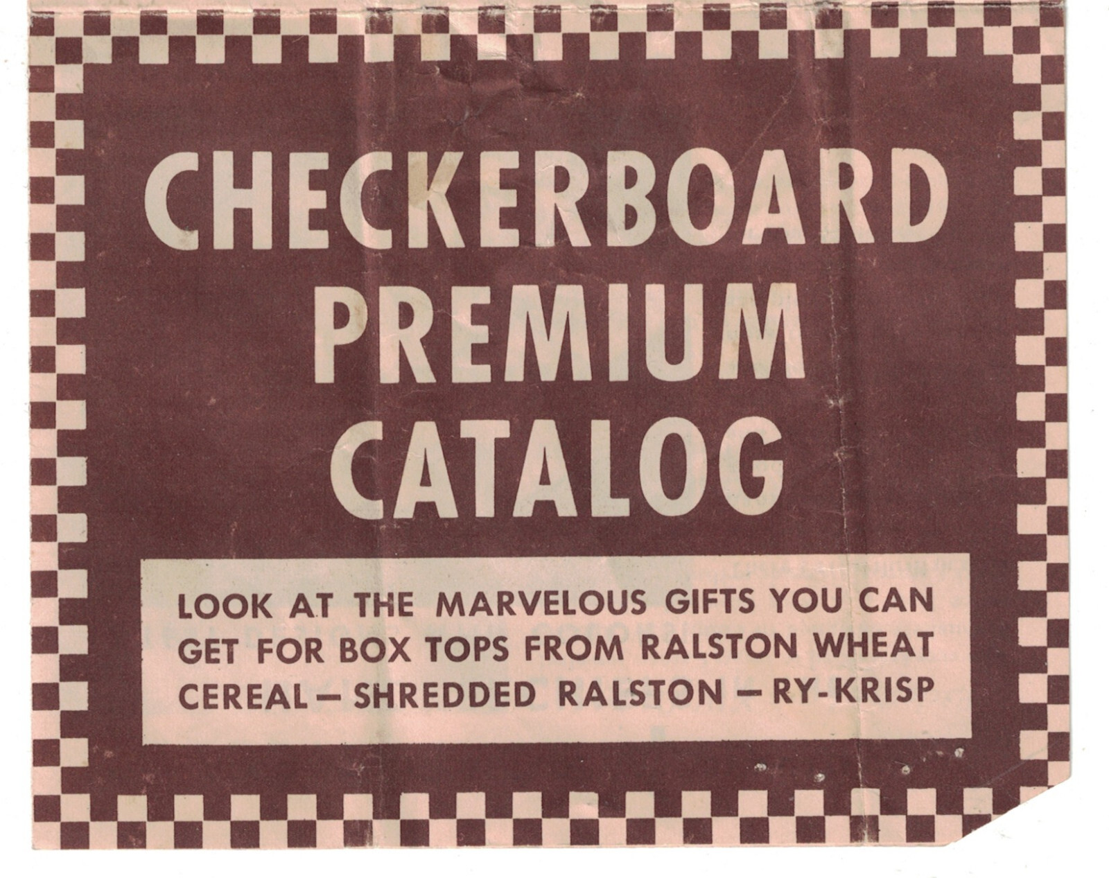 VINTAGE CHECKERBOARD PREMIUM CATALOG – TOM MIX PREMIUM ITEMS