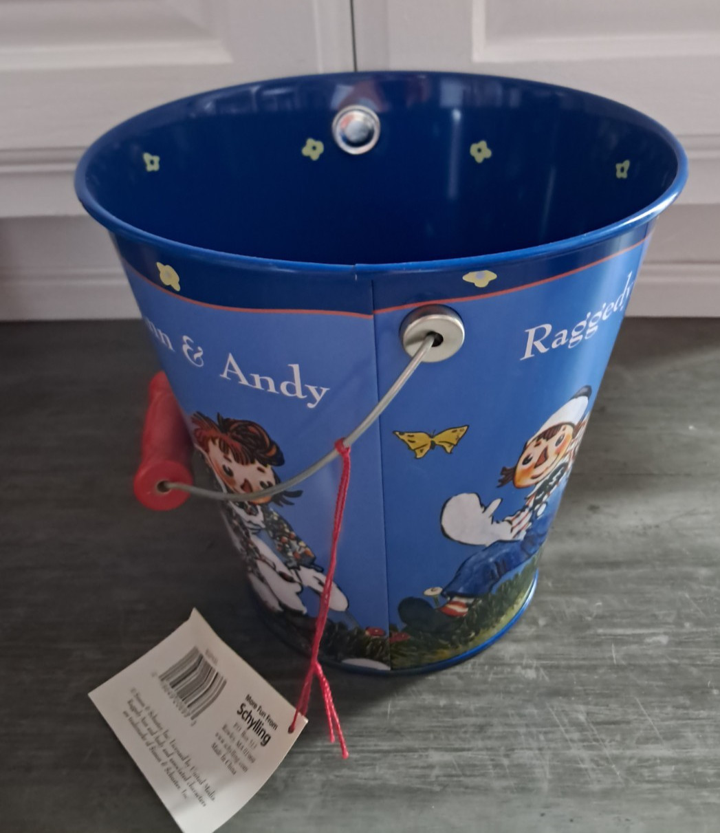 Schylling Raggedy Ann and Andy Tin Pail &” NWT