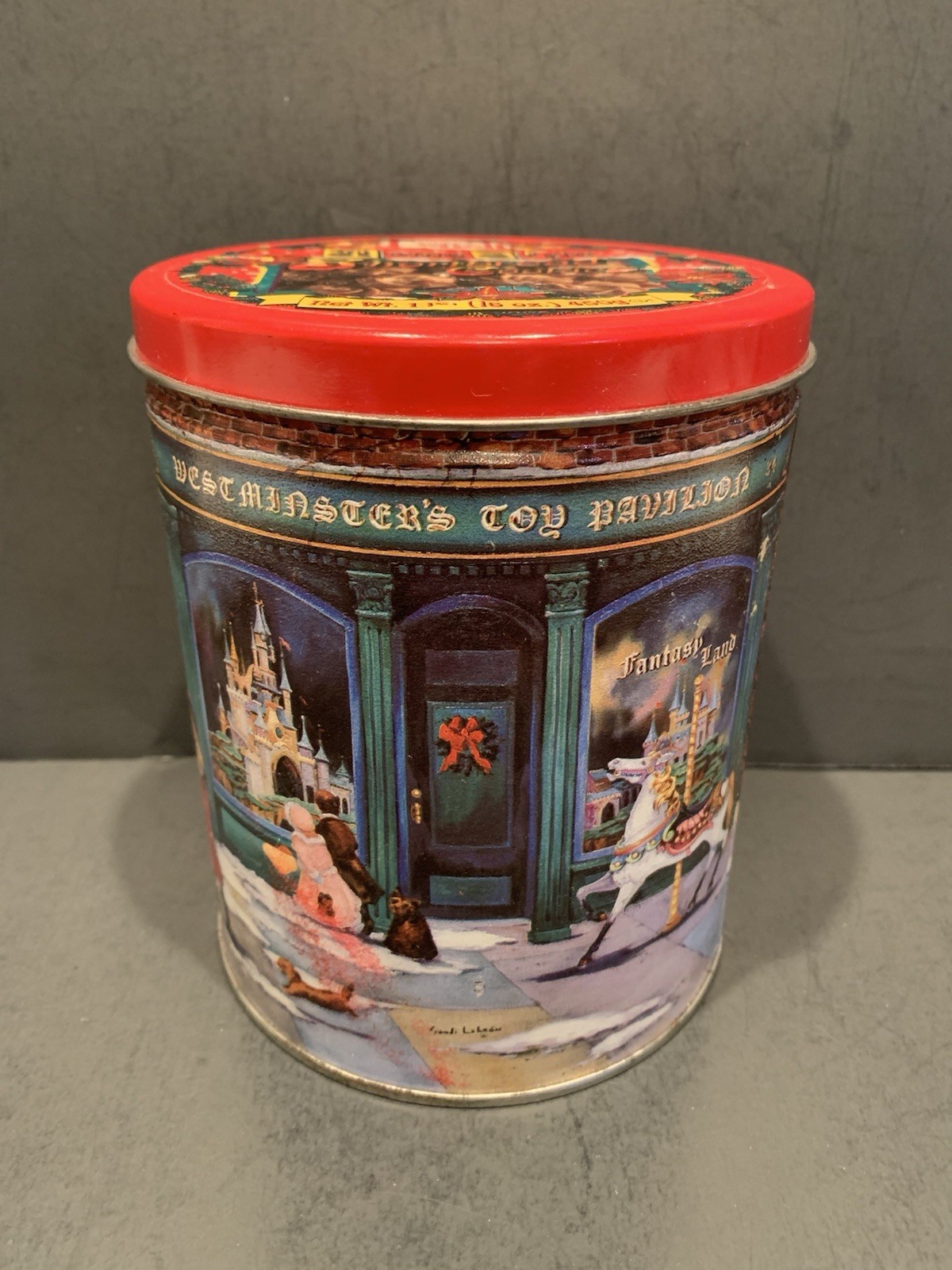 VTG Holiday Tin MAURICE LENELL COOKY Chicago 1994 Walking Santa 6″ Sandi Labron