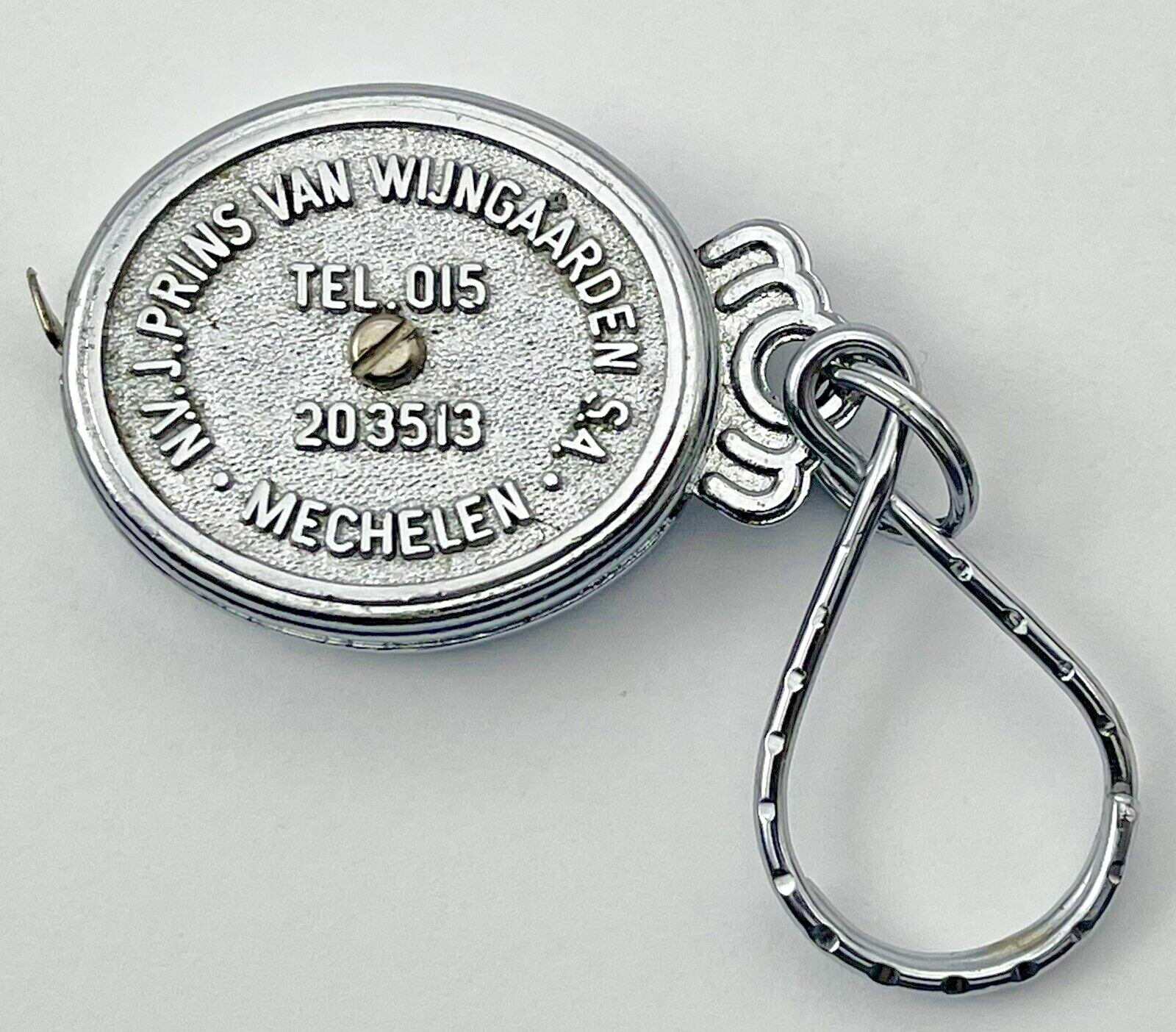 Vintage Metal Measuring Tape Prins Van Wijngaarden Mechelen Belgium Dredging