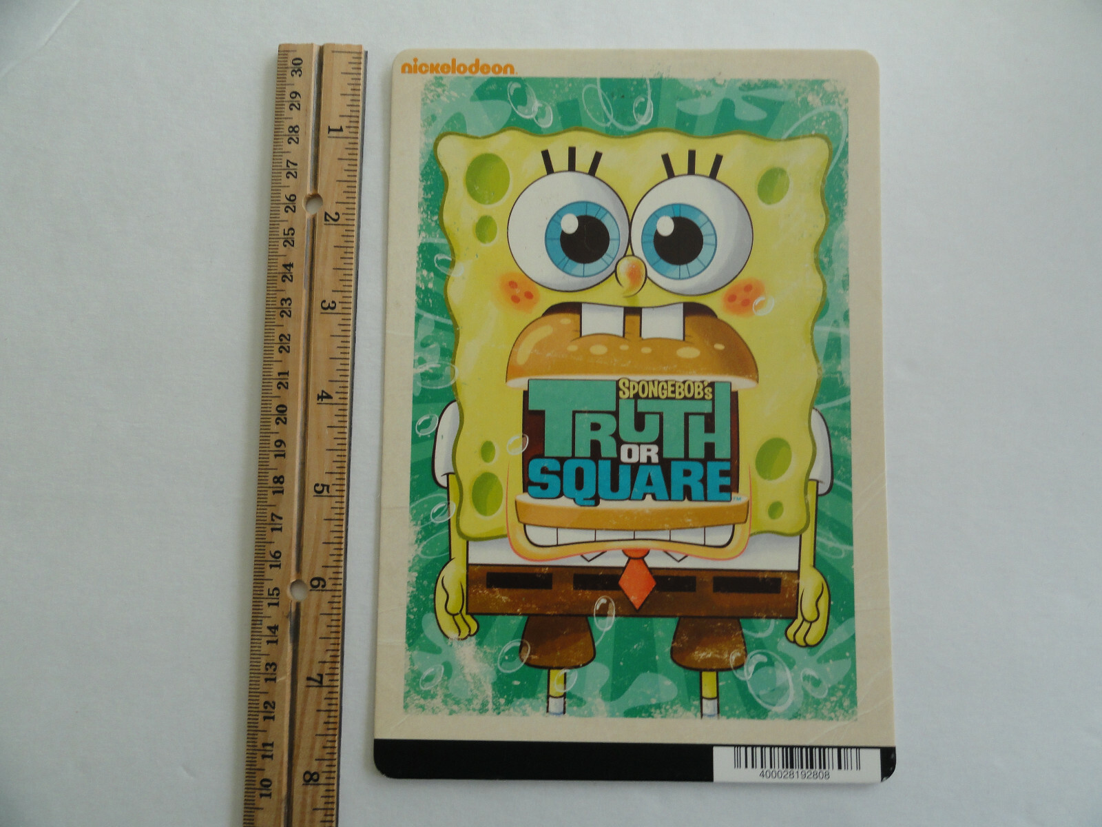 SPONGEBOB’S TRUTH OR SQUARE – BLOCKBUSTER VIDEO BACKER CARD 5″X8″ – NO MOVIE