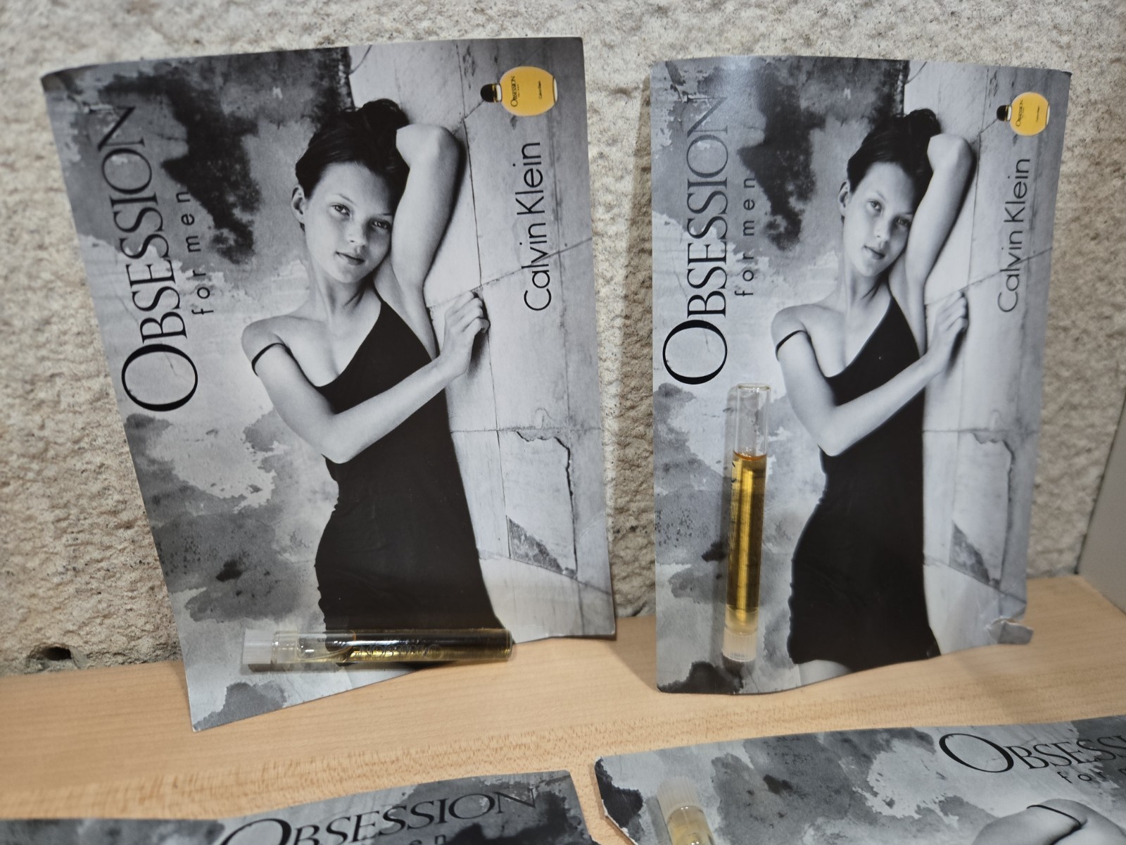 Lot 4x Obsession Men Cologne Sample Calvin Klein Obsession Vials Kate Moss 1996