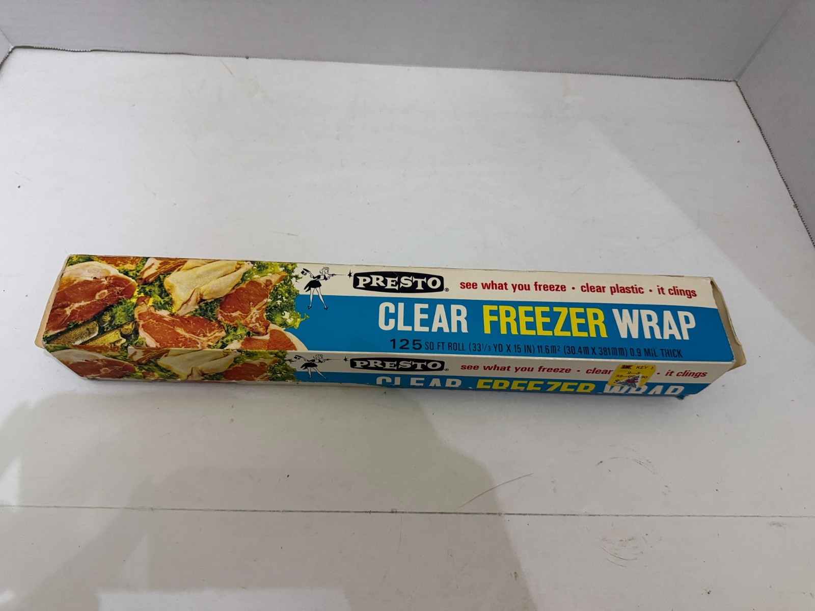 Vintage 1970’s-80’s Presto Clear Freezer Wrap Cardboard Box