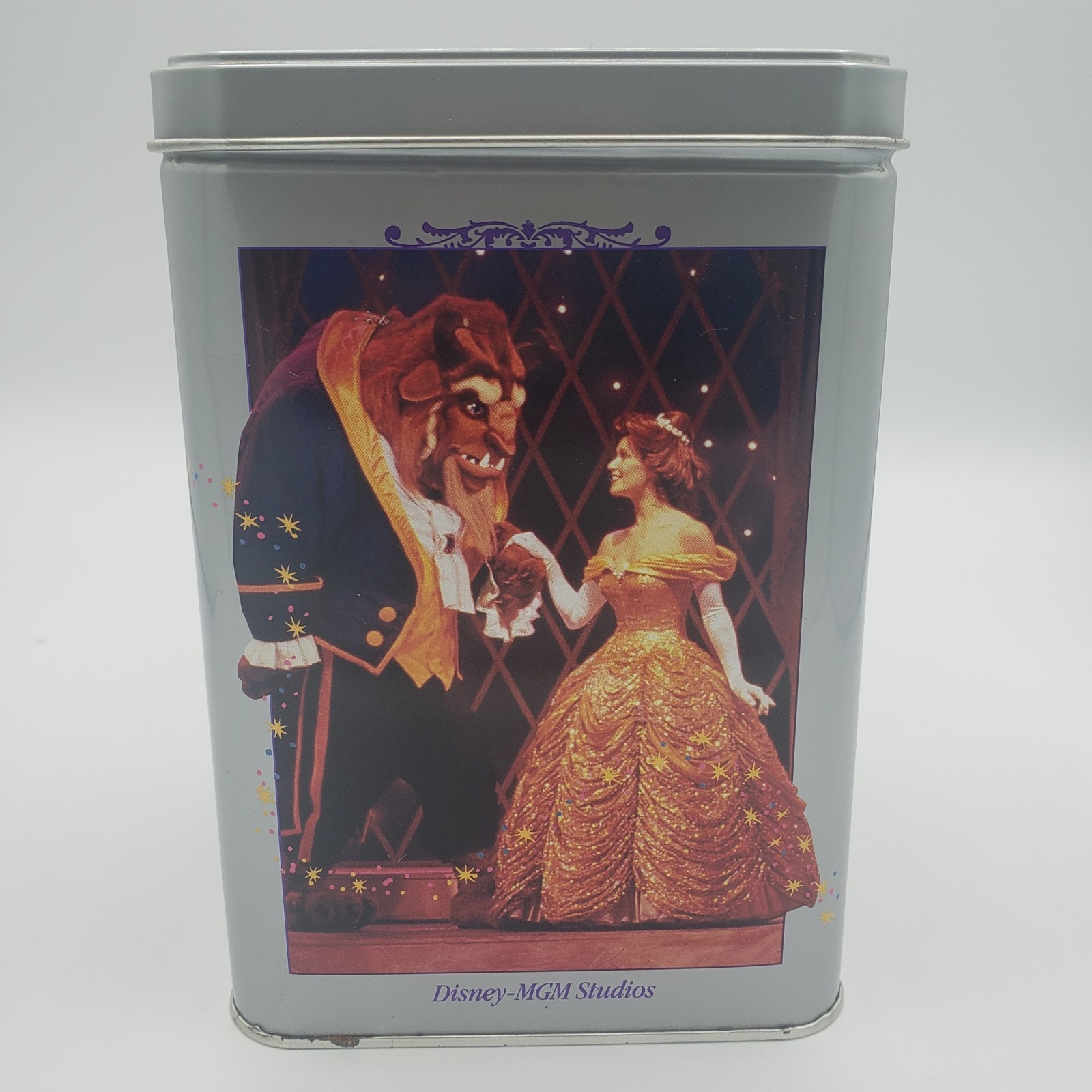 VTG 25th Anniversary Walt Disney World Tin Epcot Body Wars Beauty & The Beast