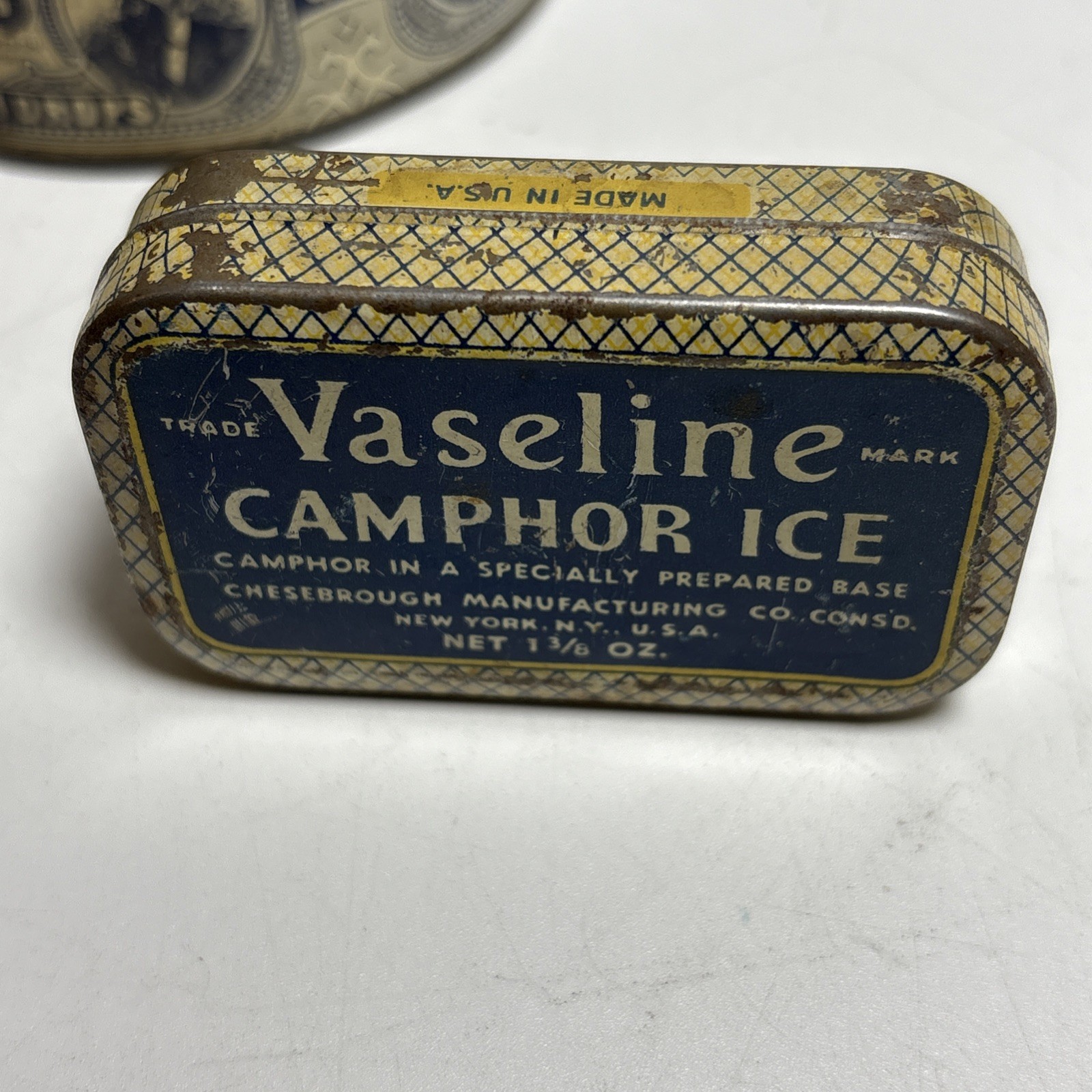 Smith Bros Cough Drops And Vaseline Camphor Ice Collectible Tins