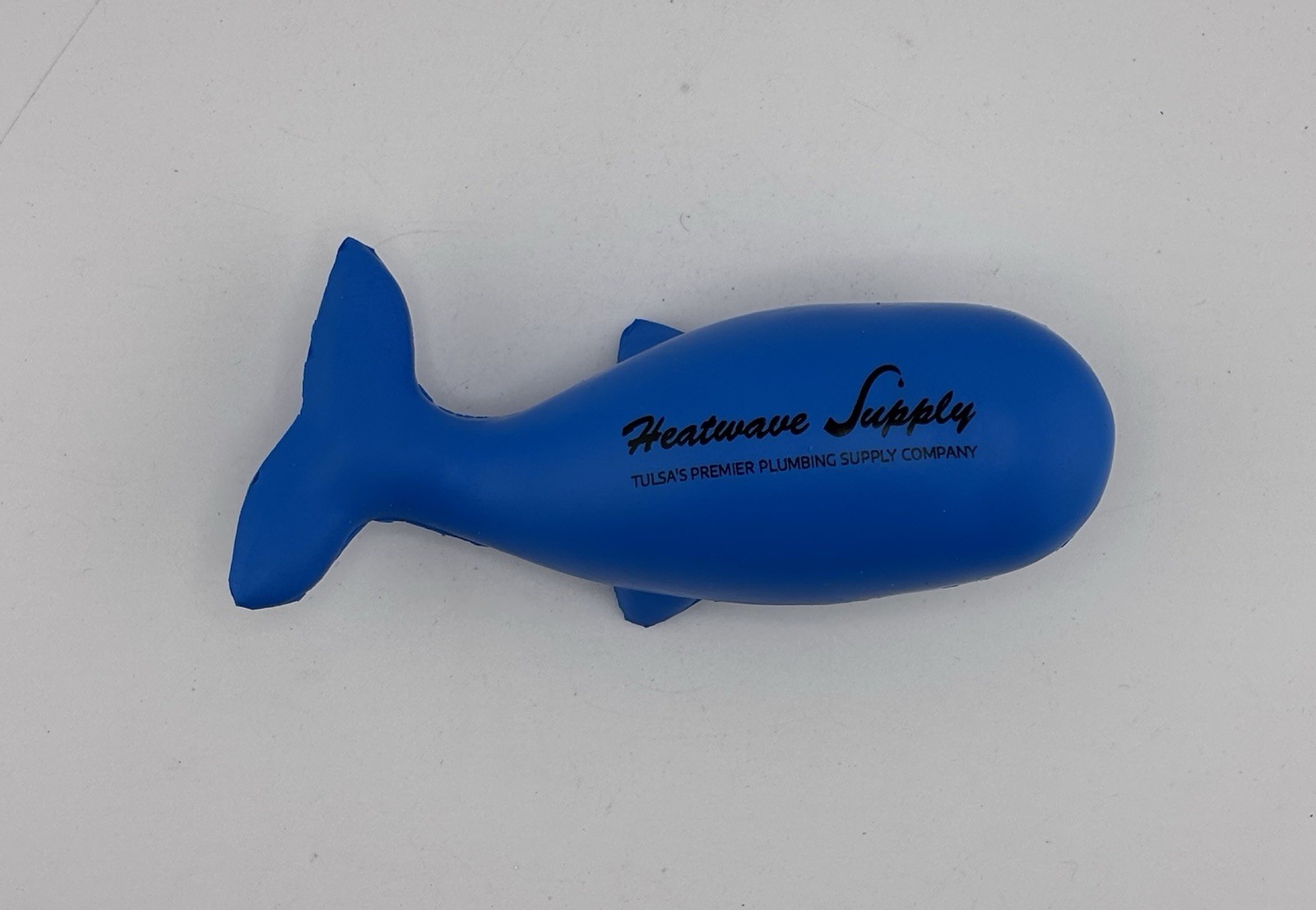 Advertising Blue Whale Squeeze Toy Heatwave Supply Lumber Promo Stress Toy