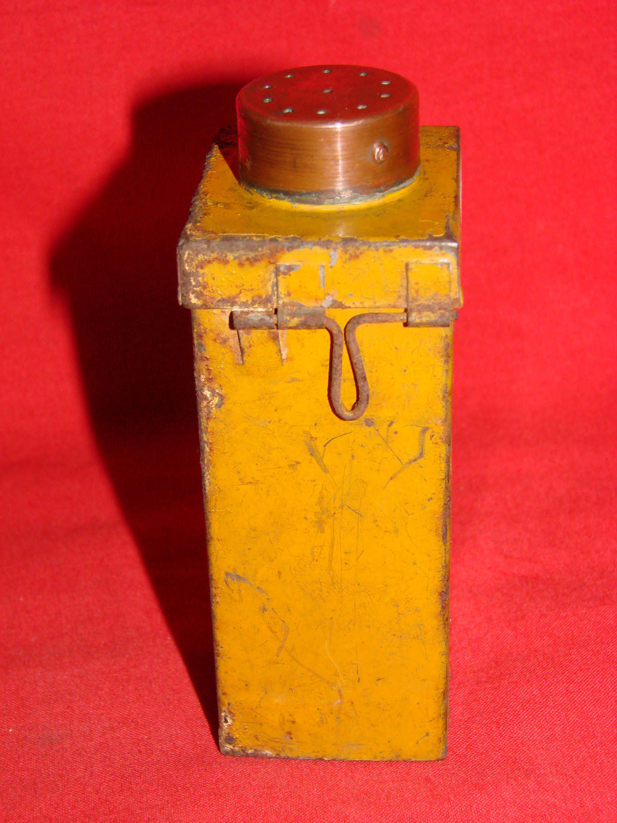 Vintage Tin Spray Can Copper Cap
