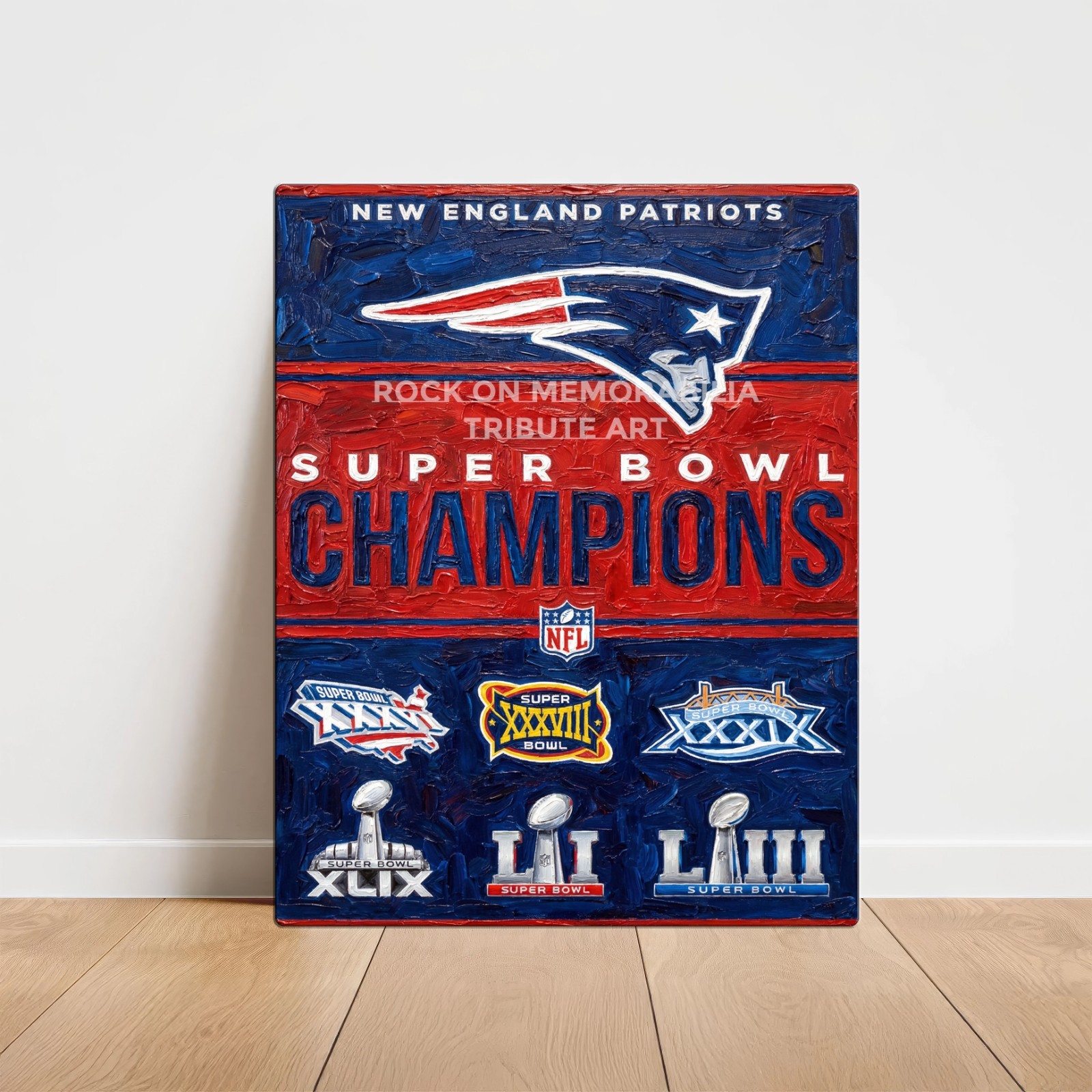 New England Patriots – Tribute Art – Premium Aluminum Metal Sign – 11 x 14