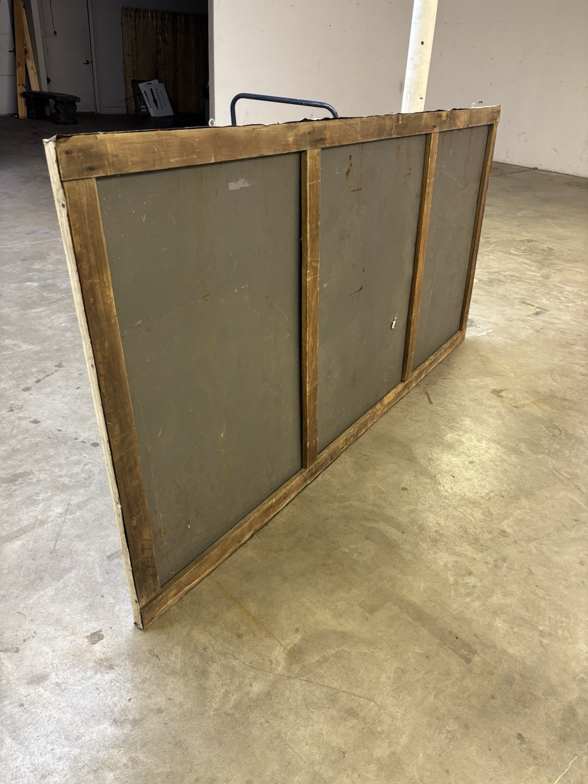 Large vintage Metal Sign 8ft by 4ft Metal Advertising Sign. (repurposed.)