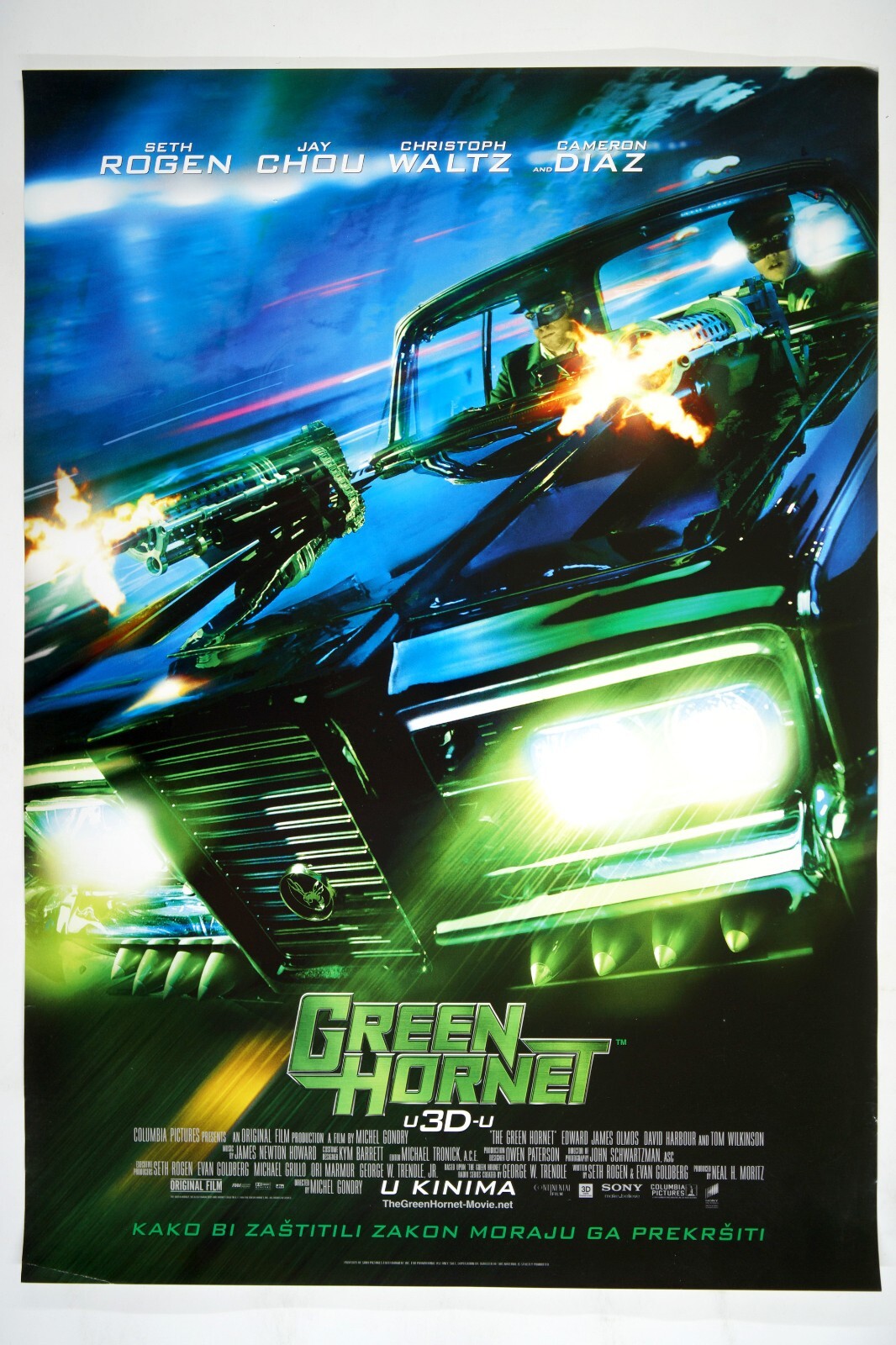 THE GREEN HORNET movie poster CRO 2011 SETH ROGEN, CAMERON DIAZ, MICHEL GONDRY