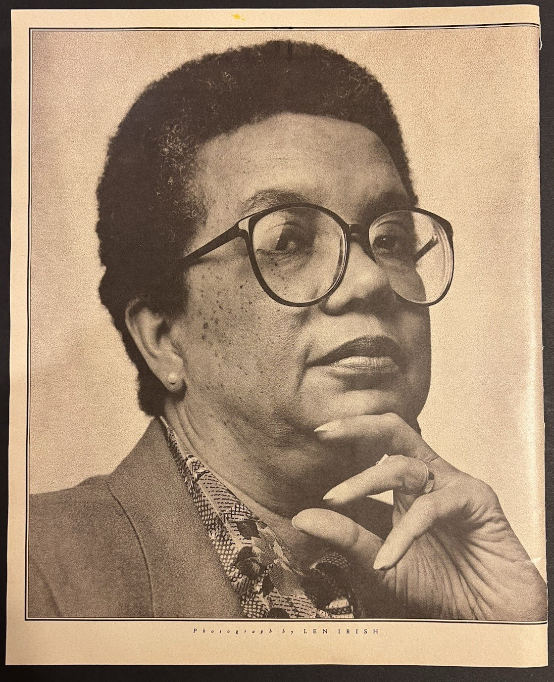 Vtg 1990s AD-Marain Wright Edelman Full Page Photo by Len Irish-Civil Rights