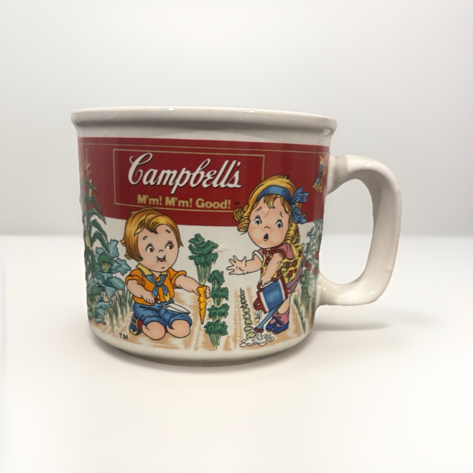 VINTAGE Campbell Soup “Mm Mm Good” Soup “Garden” Mug With Handle Year 1993