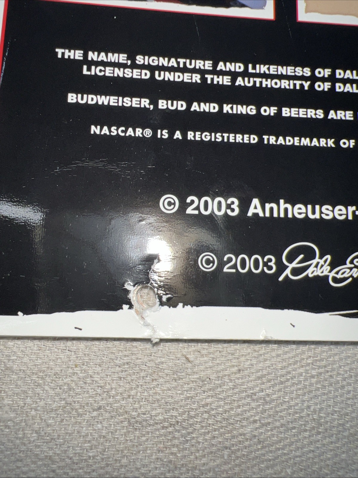 2004 calendar Nascar 8 Dale Earnhardt Jr. Bud Budweiser Monte Carlo