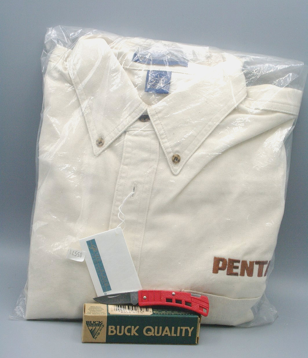 PENTAX CAMERA, Promotional Advertising Shirt & Pocket Knife