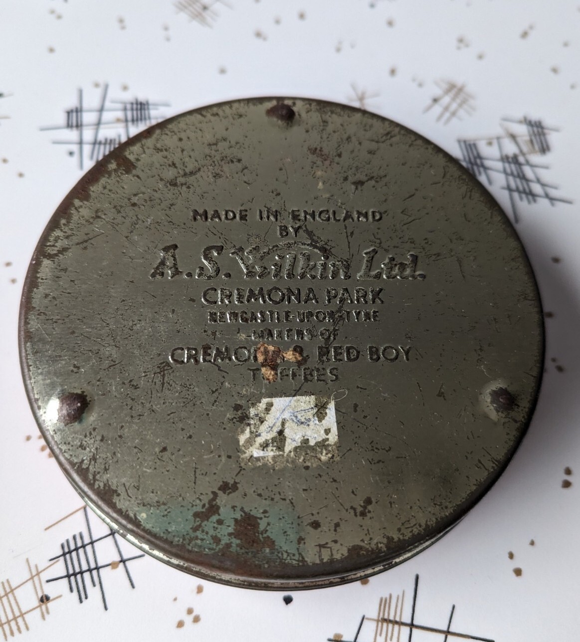 Vintage Picnic Party Wilkins Red Boy Toffee Tin A S Wilkin England