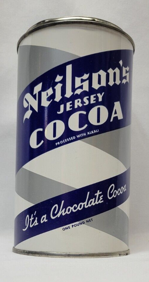Vintage Collectable 1940’s-1950’s Neilson’s Jersey Brand Cocoa 1 Pound Tin -Rare