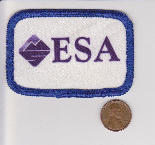 Vtg ESA Patch-Ecological Society of America-White Blue Purple-Mountian Logo-Tree