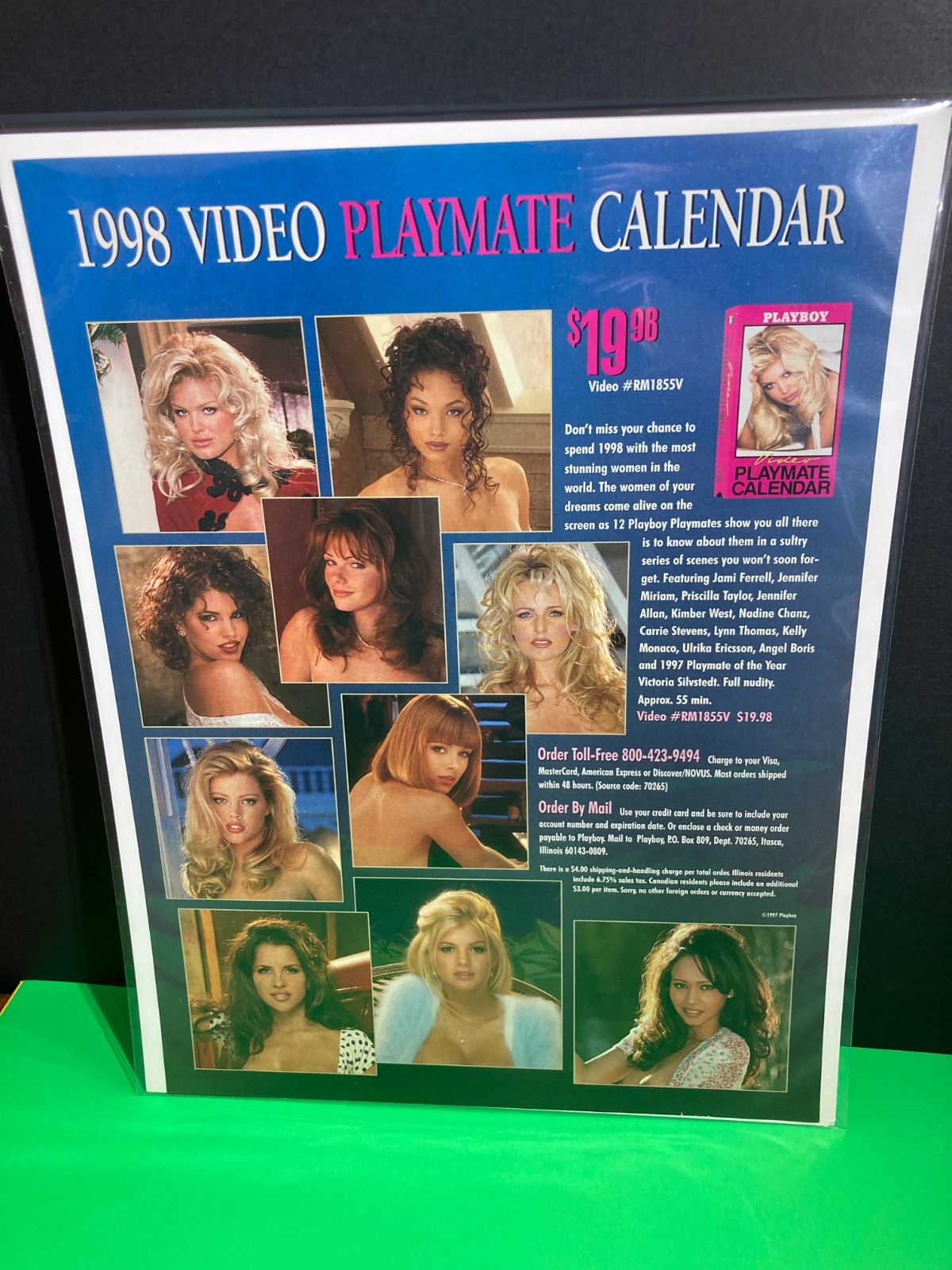 1997 Vintage Original Print Ad Playboy Video Calendar AD Kelly Monaco