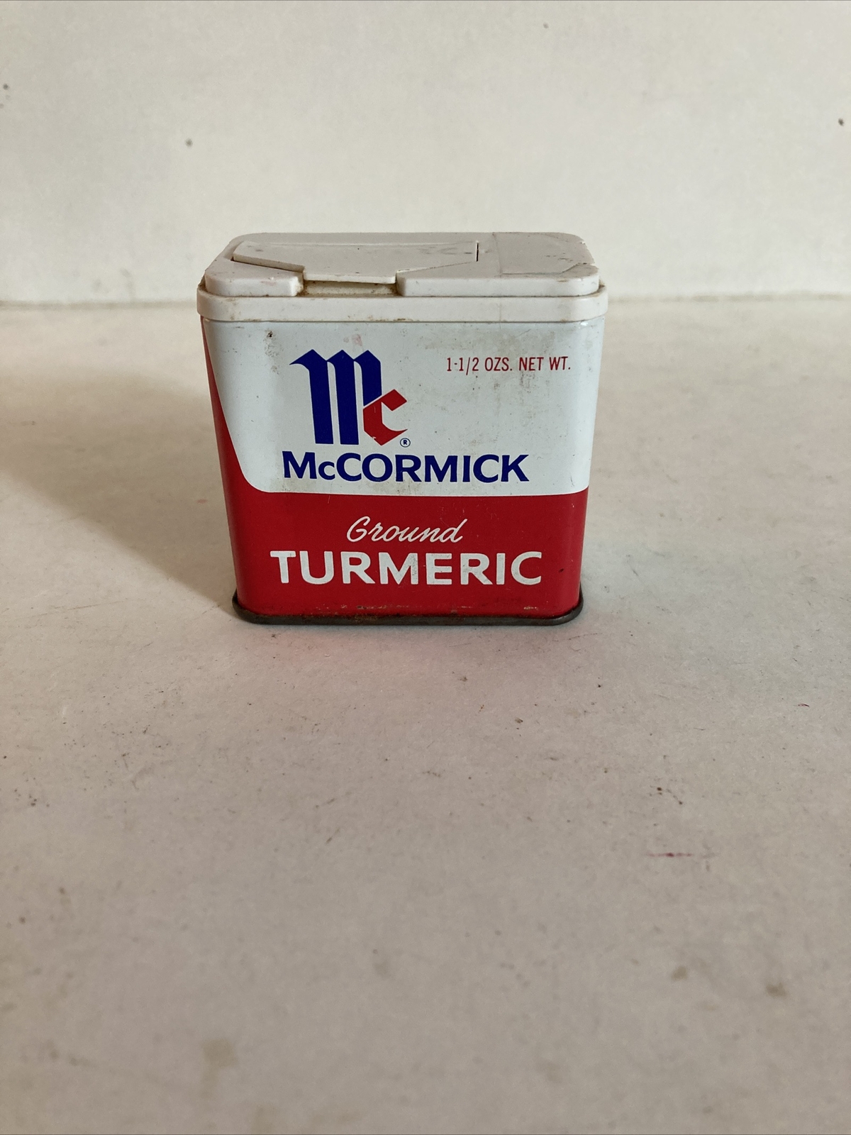 Vintage McCormick | Ground Tumeric | 1-1/2oz | Spice Tin | Empty