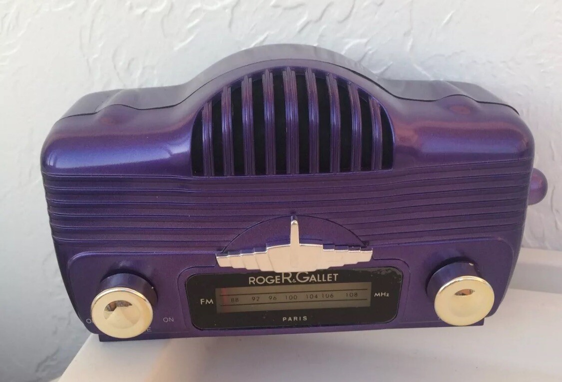 ✅NIB Vintage Roger & Gallet Collectible Purple Radio R-131 /Limited Edition