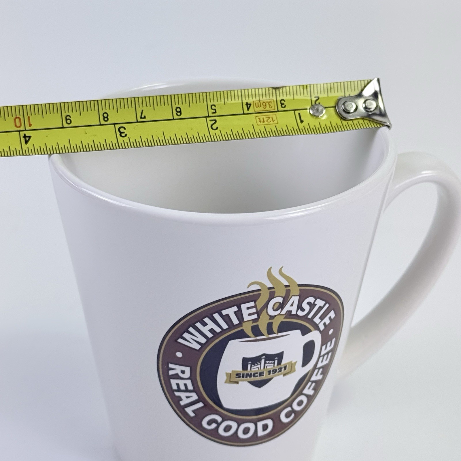 White Castle Coffee Mug 2001 Vintage Real Good Coffee You Crave Latte Cup 12oz