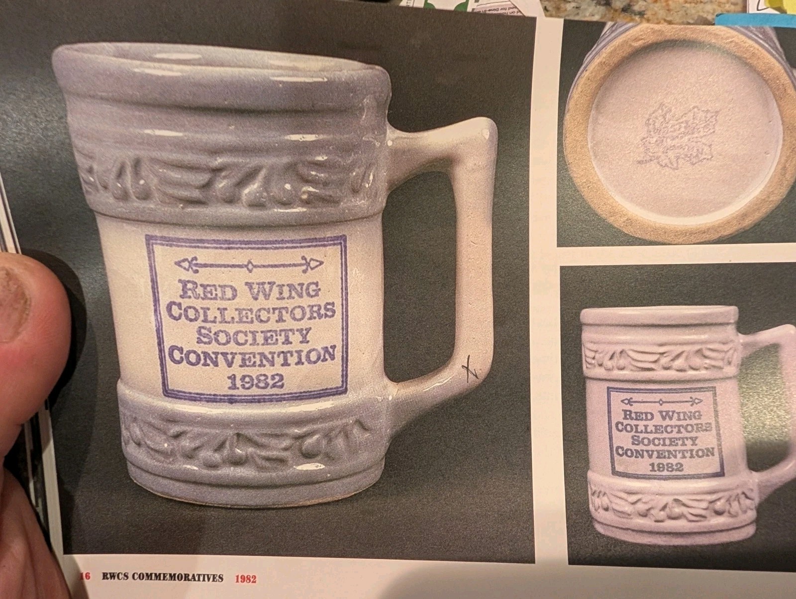 1982 Red Wing Collectors Society Convention Cherry Band Mug NICE!