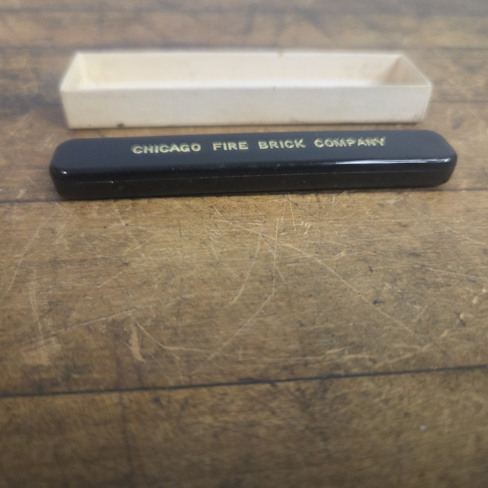 Vintage Advertising Chicago Fire Brick CO. Pocket Knife Slide Out Blade