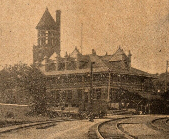 C.1900 ALLENTOWN, PA LEHIGH VALLEY DEPOT HOUSE FURNISHING RAILROAD TRADE CARD F8