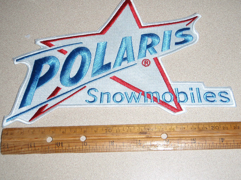 POLARIS SNOWMOBILE PATCH EXTRA LARGE SNOWMOBILING CLUB PATCH