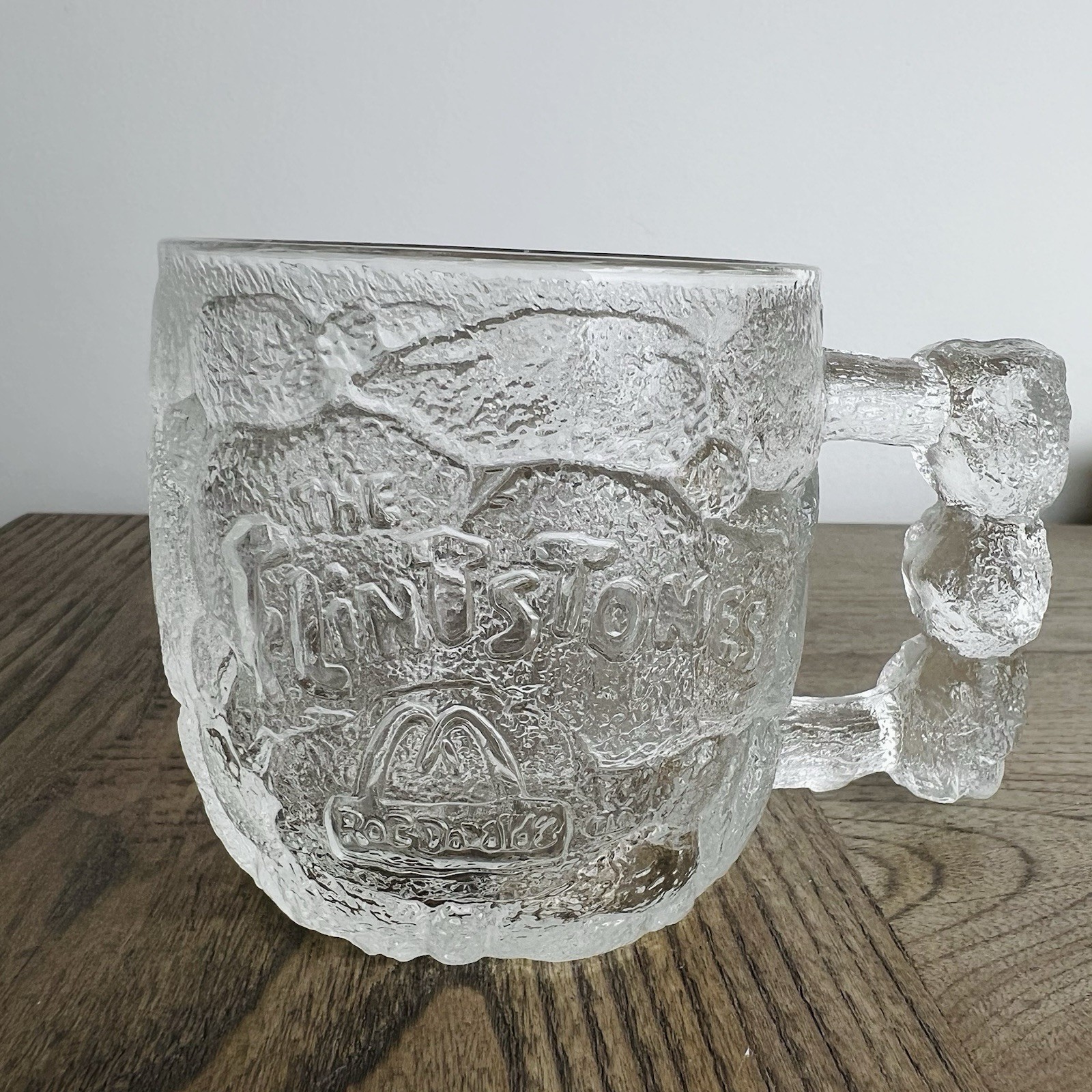 Vintage 1993 McDonald’s The Flintstones Glass Mug/coffee Cup Made In France 2 Pc
