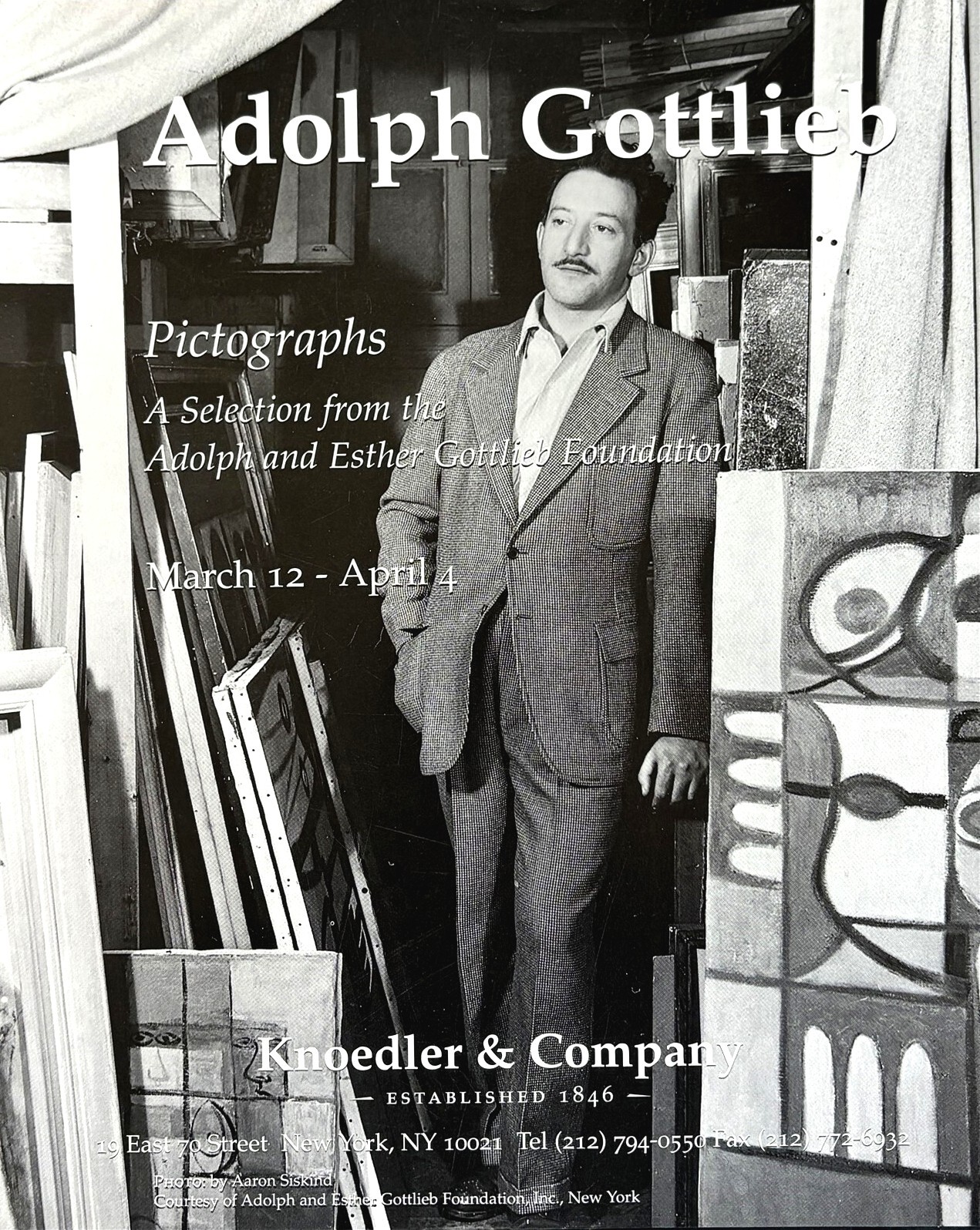 1998 ADOLPH GOTTLIEB Art Exhibit American Abstract Expressionist PRINT AD