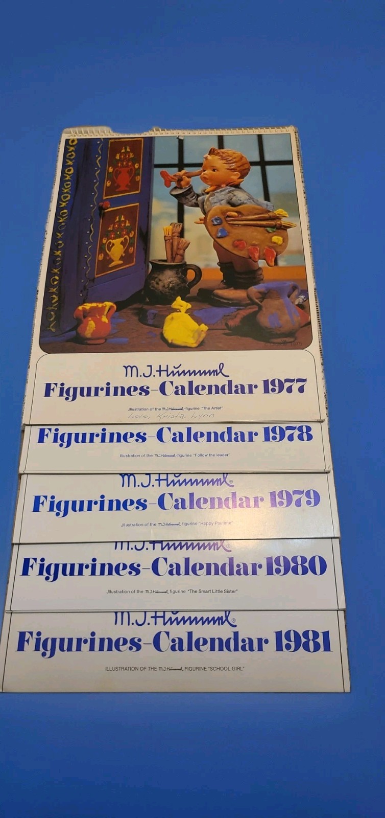 1977-1981 M I Hummel Figurines Calendars Goebel West Germany Vintage Wall Art